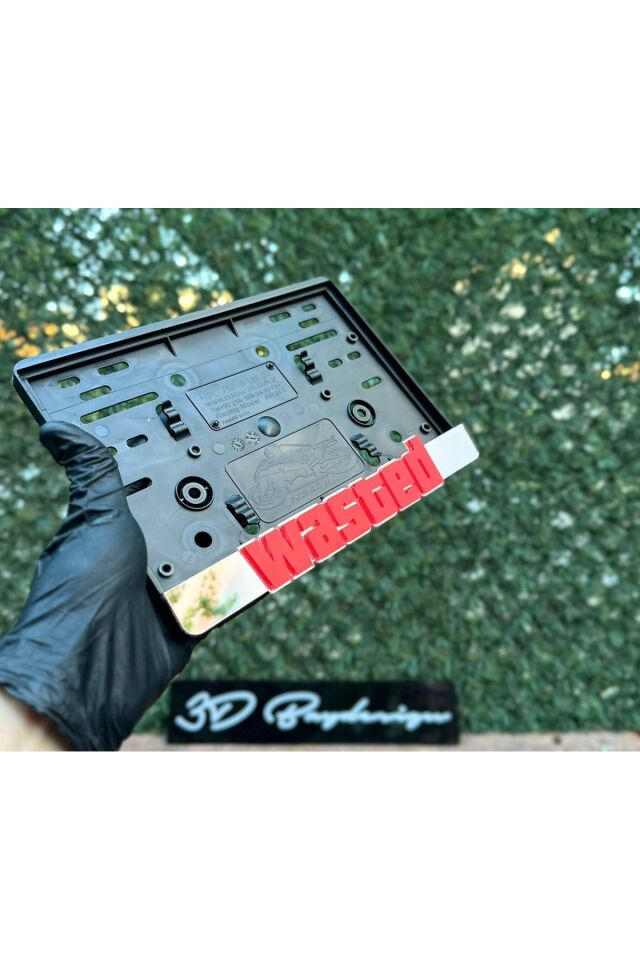 Wasted Motorsiklet Plakalık (Aynalı pleksi- kırmızı)