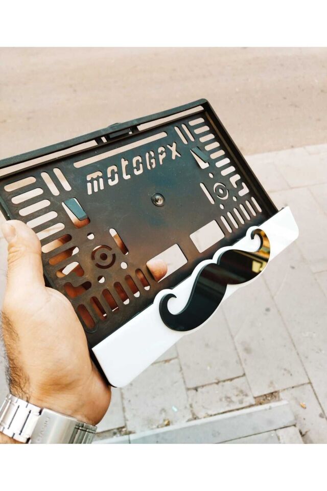 Motorsiklet  Uyumlu Plakalık Bıyık Model Lazer Kesim Pleksi 3d Kabartma