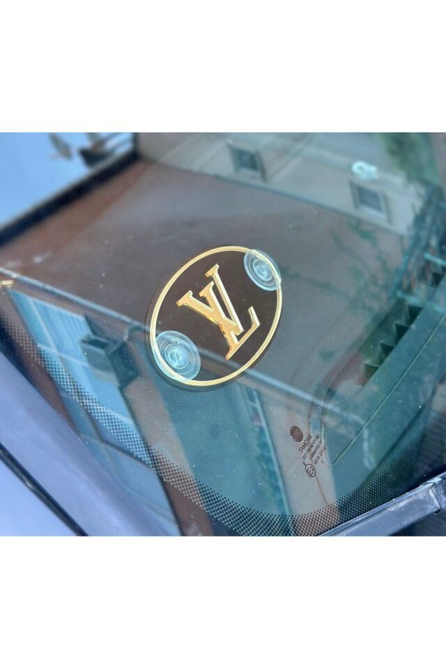 Etiketçilere Özel Oval (LOUIS VUTTION) Cam Süsü Pleksi Vantuzlu Arma