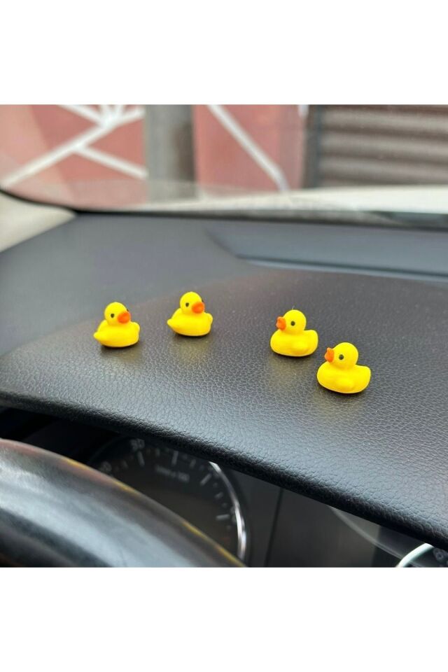 4 Lü Mini Ördek Set Dikiz Torpido Süsü Ayna Süsü Araba Süsü