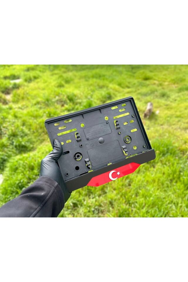 ŞANLI TÜRK BAYRAĞI MOTOR PLAKALIK (Mat siyah parlak kırmızı)