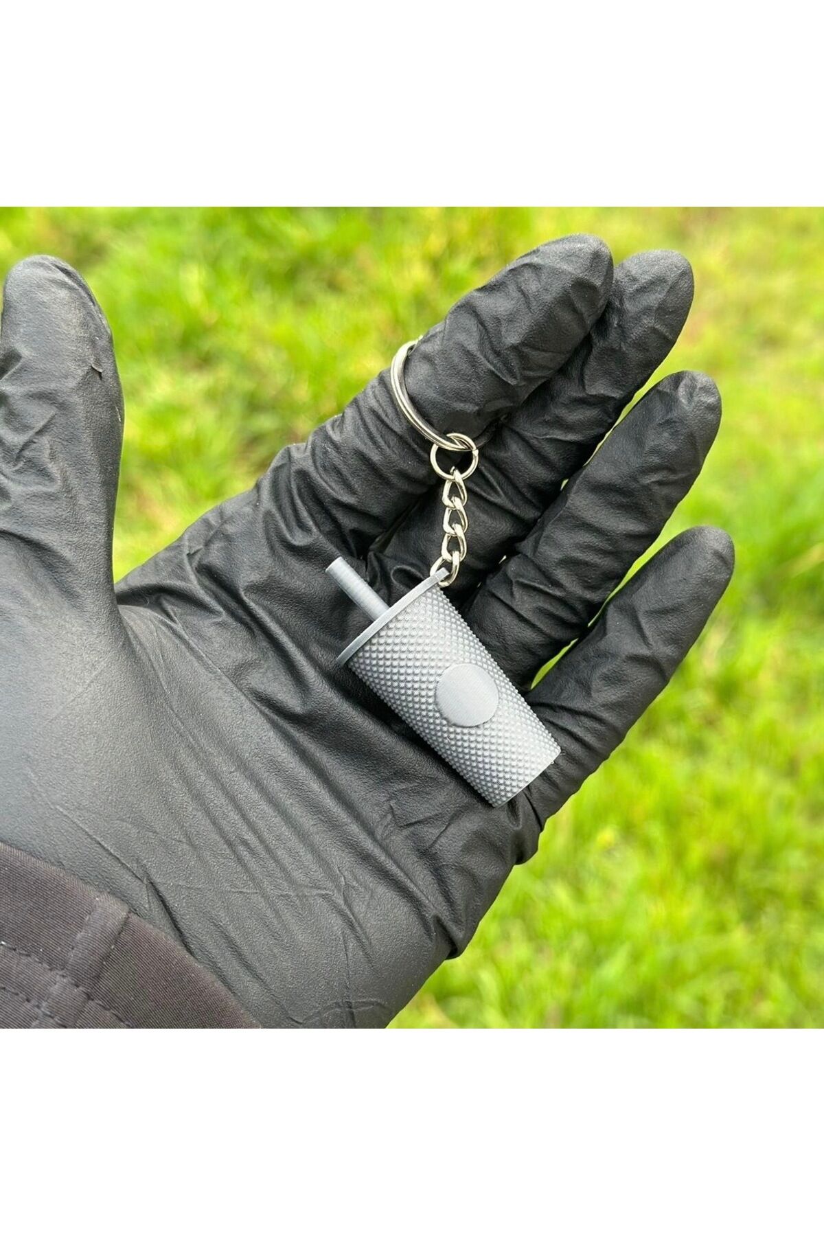 Kahve bardağı şirin anahtarlık (Gri)