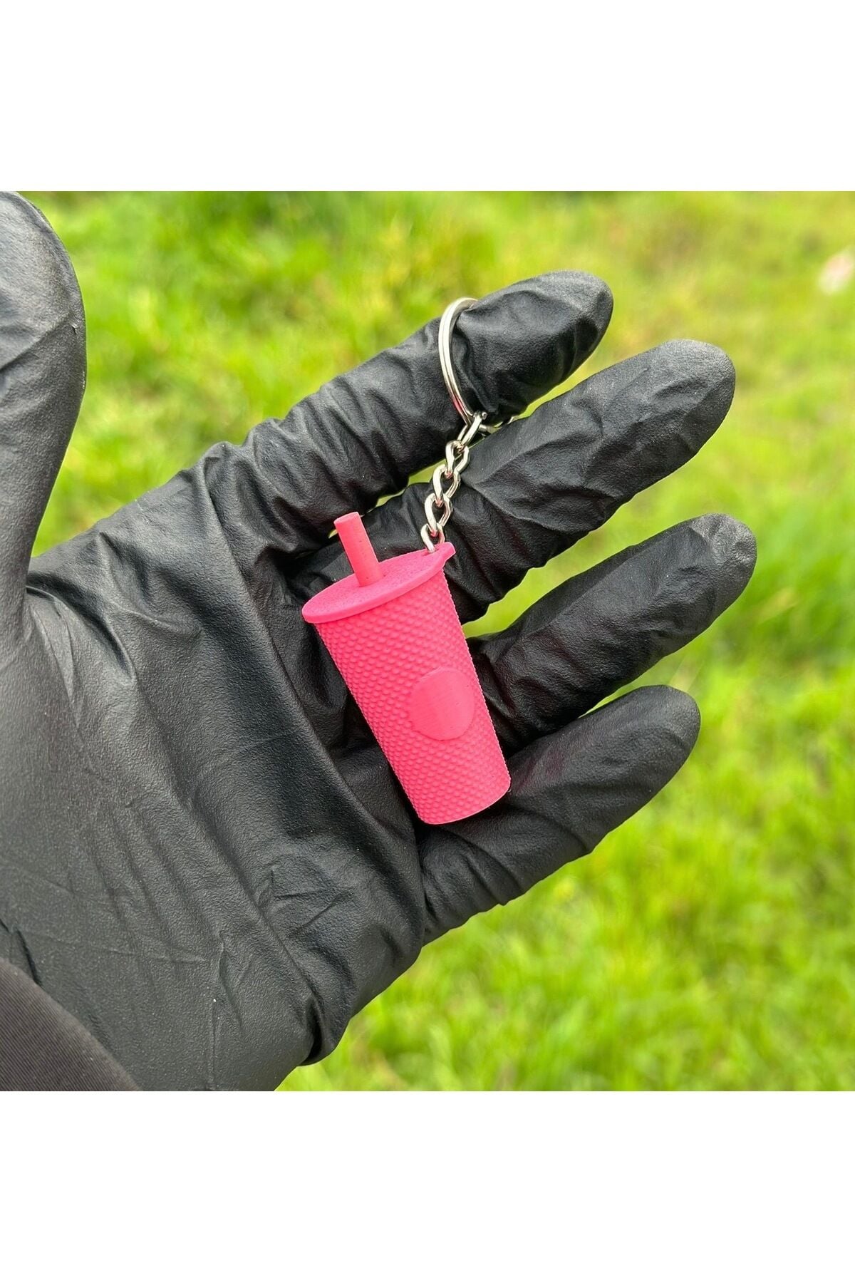 Kahve bardağı şirin anahtarlık (Pembe)