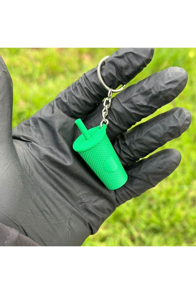 Kahve bardağı şirin anahtarlık (Yeşil)