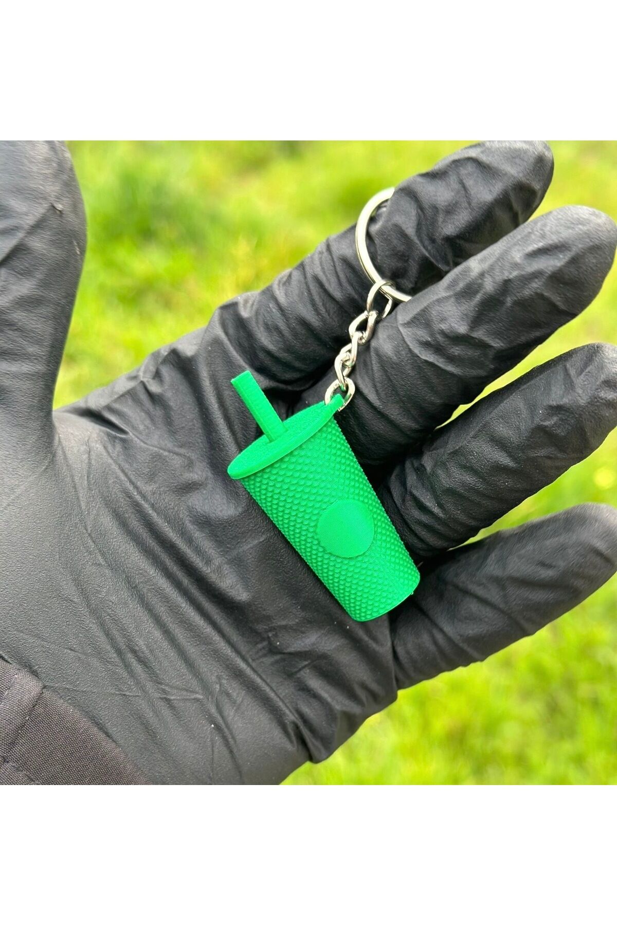 Kahve bardağı şirin anahtarlık (Yeşil)