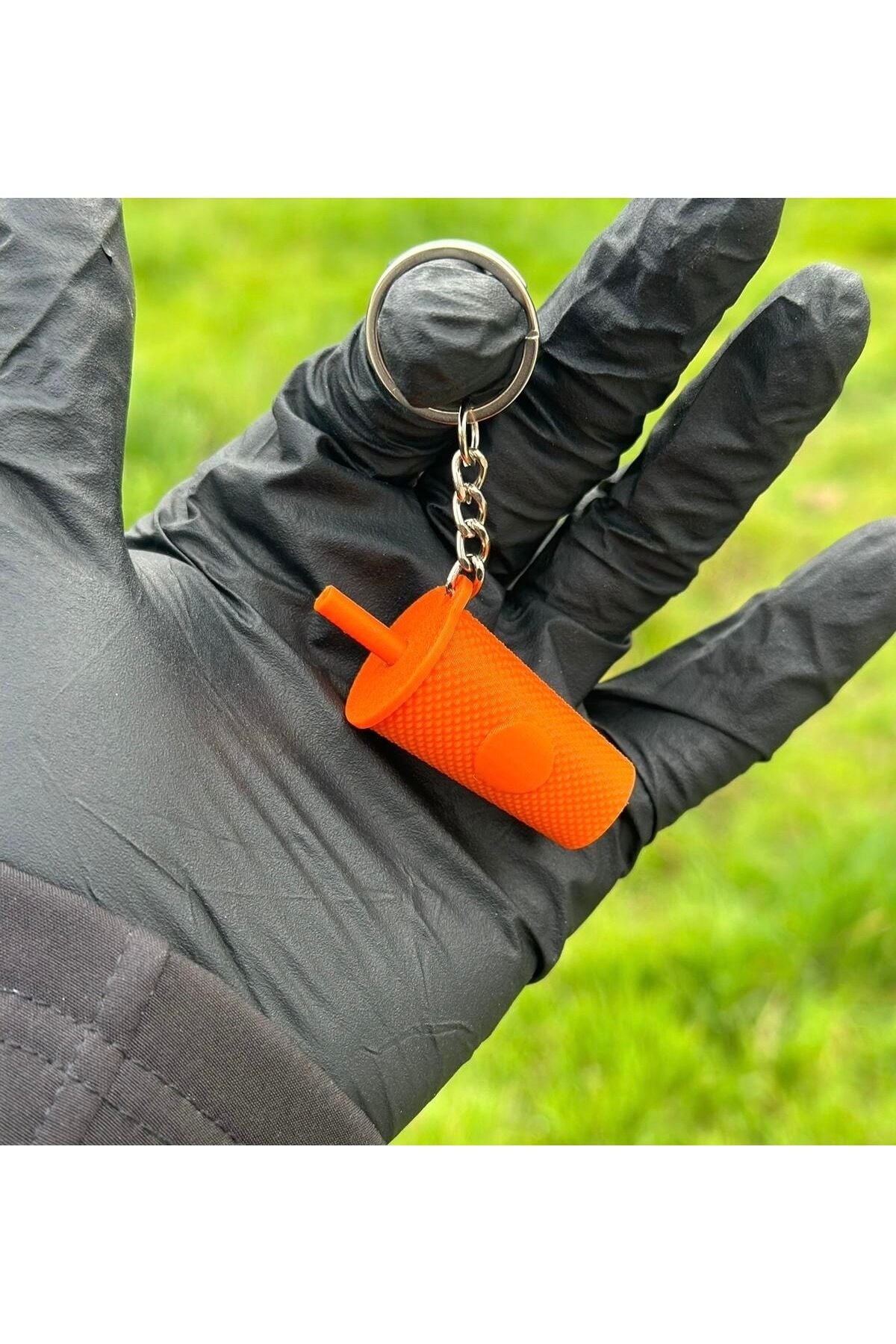 Kahve bardağı şirin anahtarlık (Turuncu)