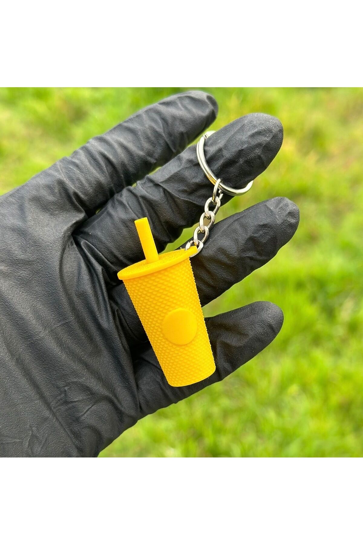 Kahve bardağı şirin anahtarlık (Sarı)