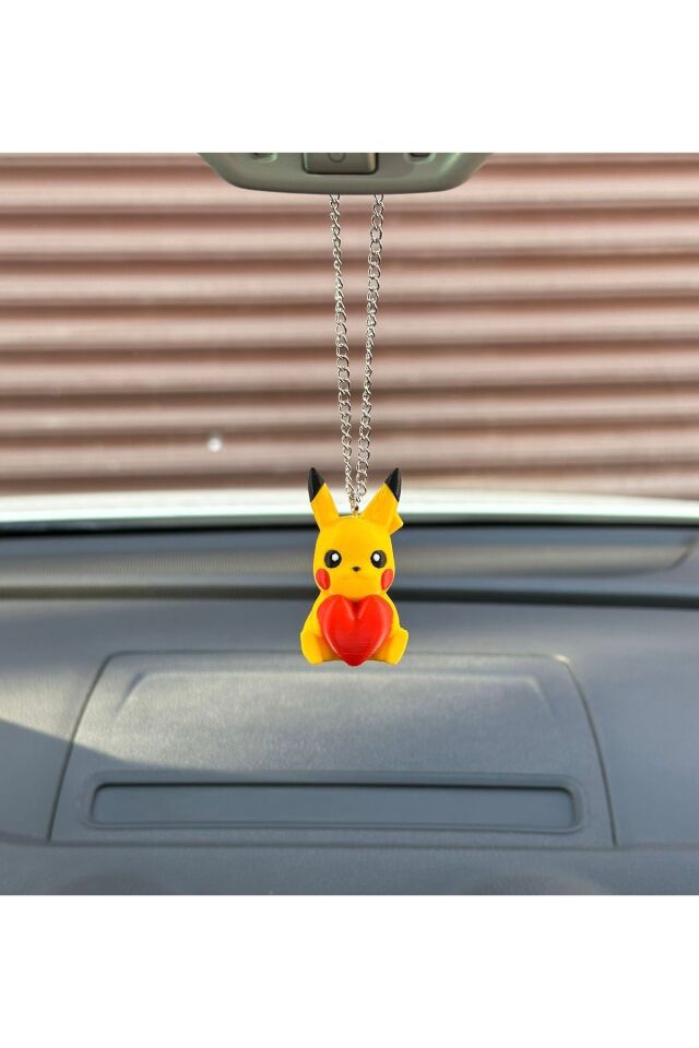 Kalpli Pikachu Dikiz Ayna Süsü (Araba Süsü- Ayna Süsü- Hediye Süs