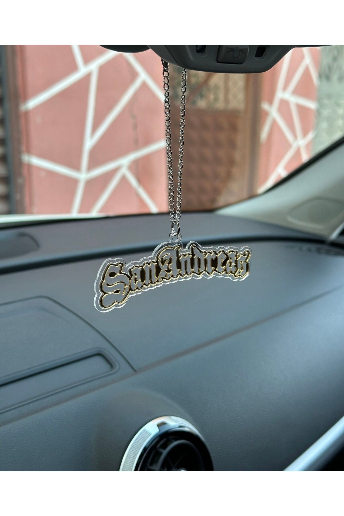 GTA SAN ANDREAS DİKİZ AYNA SÜSÜ ( seffaf gold)