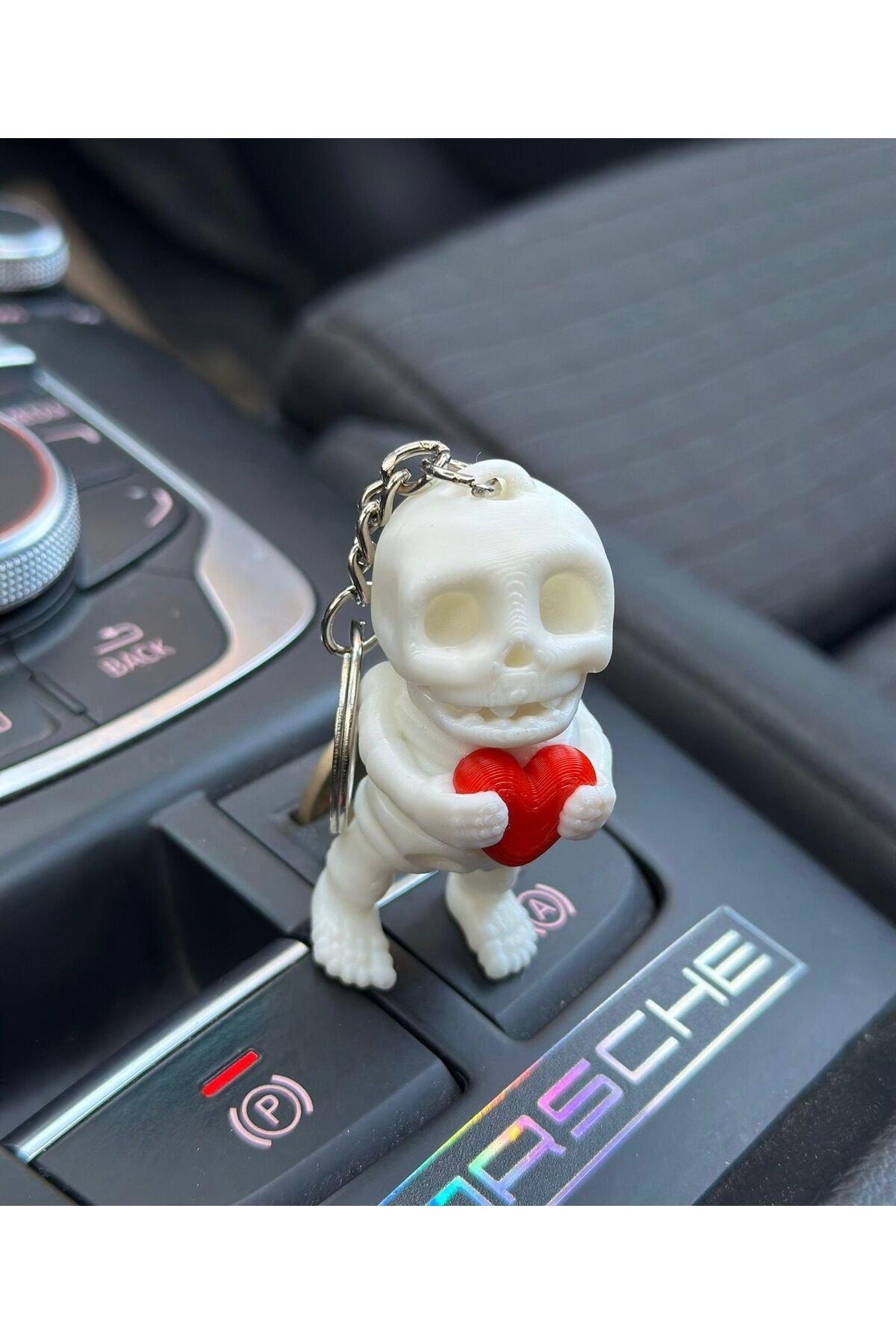 HAREKETLİ KALPLİ  MİNİK İSKELET ANAHTARLIK