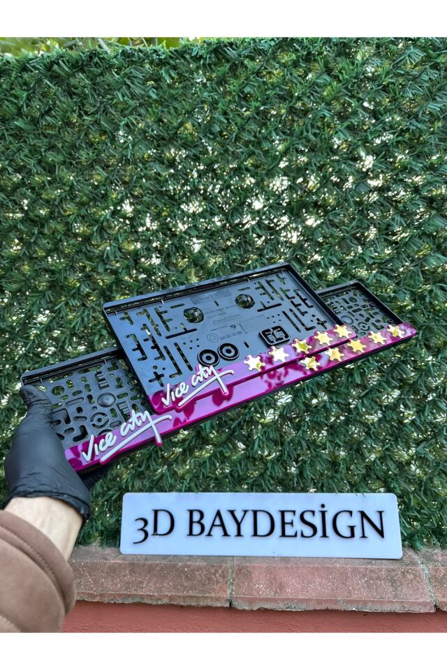 Gta Vice city PLEKSİ PLAKALIK 1 adet büyük 1 adet küçük