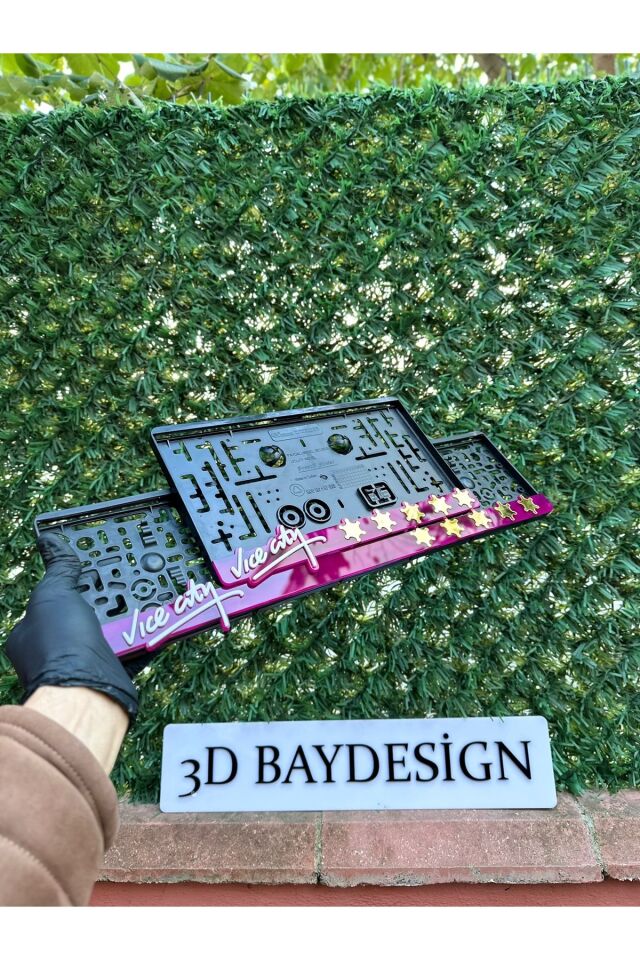 Gta Vice city PLEKSİ PLAKALIK 1 adet büyük 1 adet küçük