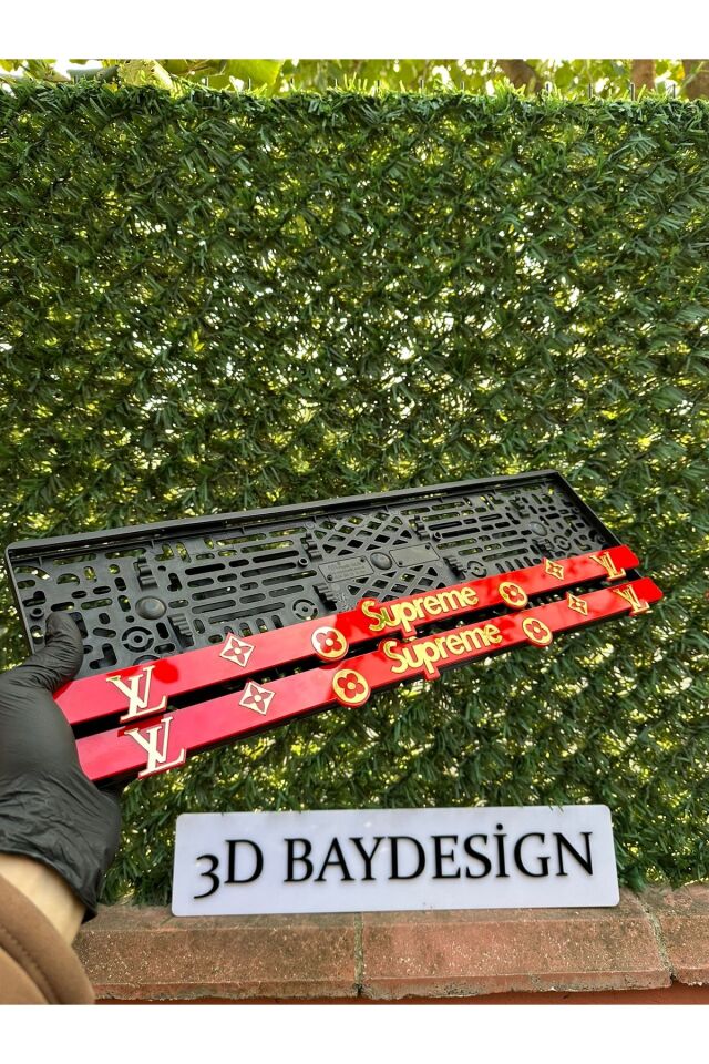 SUPREME PLEKSİ PLAKALIK 2 ADET BÜYÜK