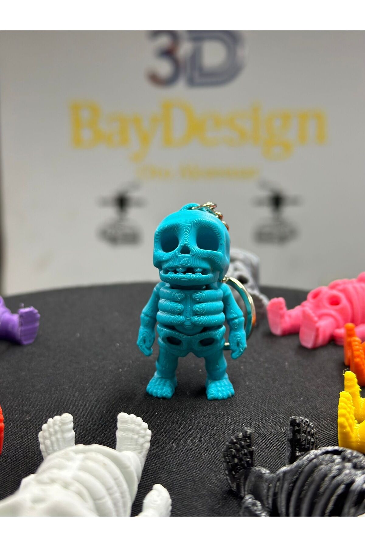 HAREKETLİ MİNİK İSKELET ANAHTARLIK (mavi)