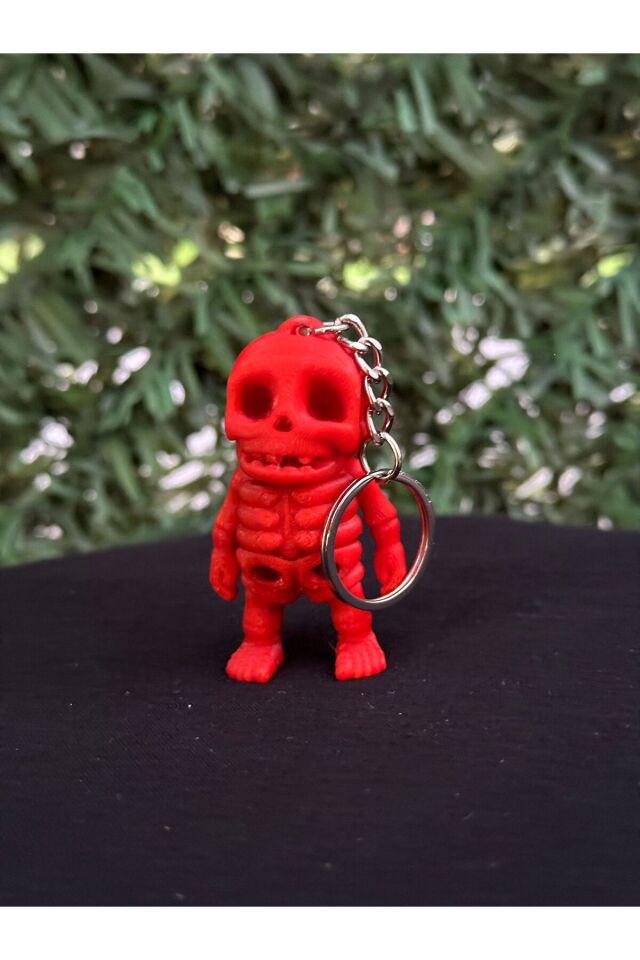 HAREKETLİ MİNİK İSKELET ANAHTARLIK (kırmızı)