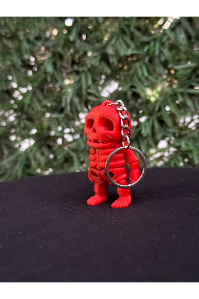 HAREKETLİ MİNİK İSKELET ANAHTARLIK (kırmızı)