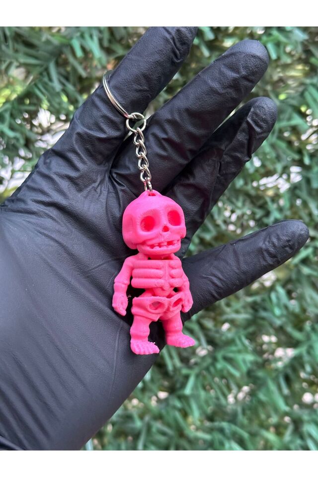 HAREKETLİ MİNİK İSKELET ANAHTARLIK (pembe)