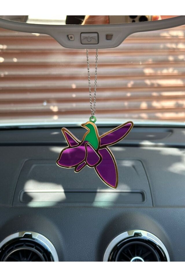 Aynalı pleksi Hâr-ı Bülbül motifli dikiz ayna süsü oto aksesuar araba süsü