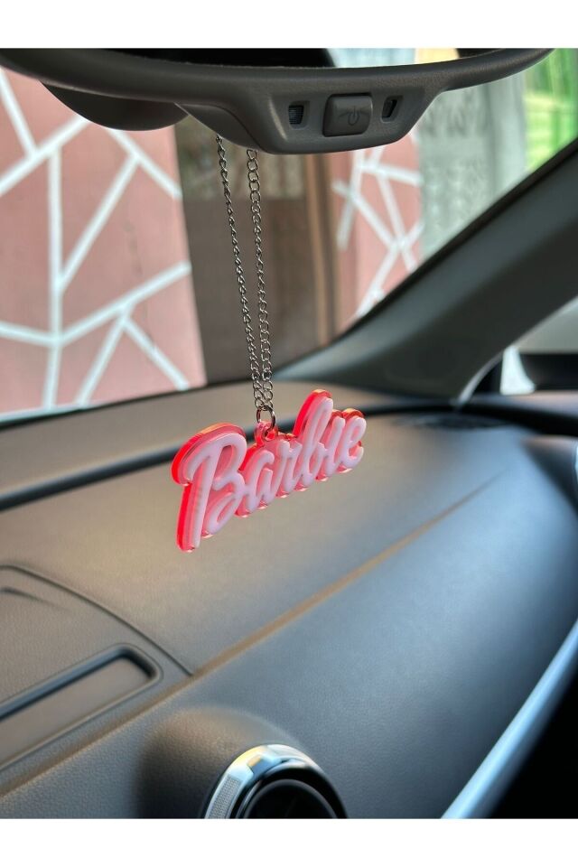 BARBİE Dikiz ayna süsü anahtarlık küpe seti