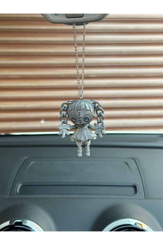 Chucky baby girl ( kız bebek) dikiz ayna süsü (GRİ)