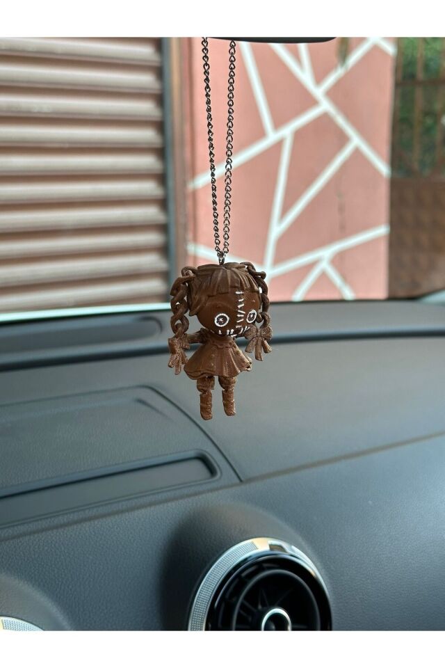 Chucky baby girl ( kız bebek) dikiz ayna süsü (KAHVERENGİ )