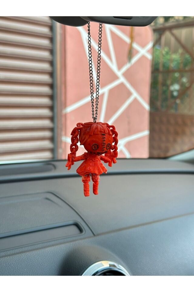 Chucky baby girl ( kız bebek) dikiz ayna süsü (KIRMIZI)