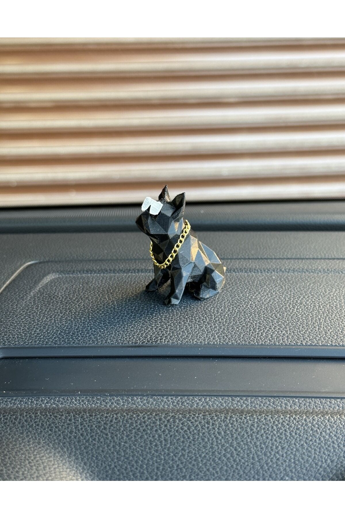 Altın zincirli pitbull torpido aksesuarı (SİYAH )