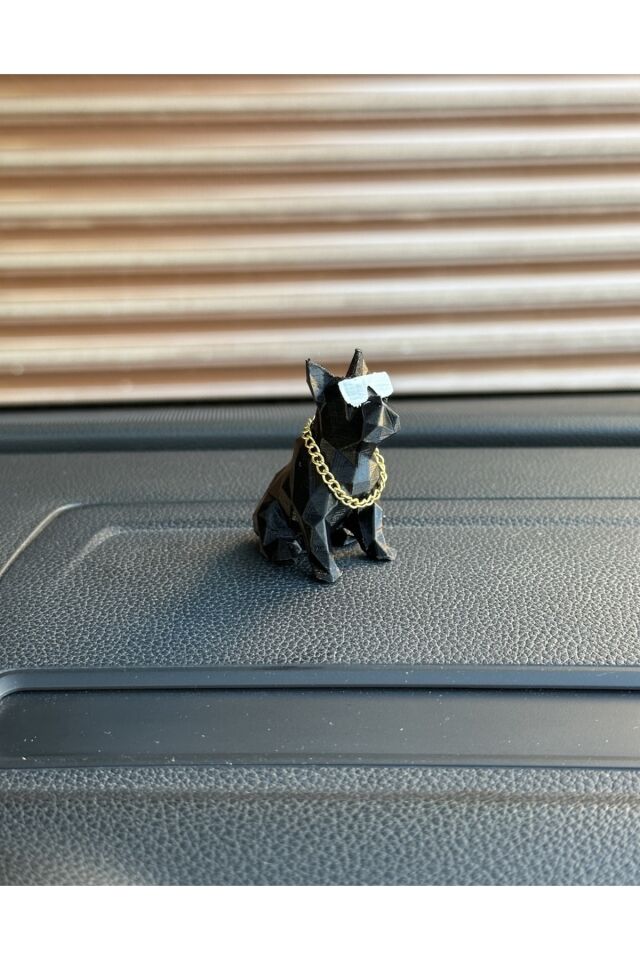 Altın zincirli pitbull torpido aksesuarı (SİYAH )