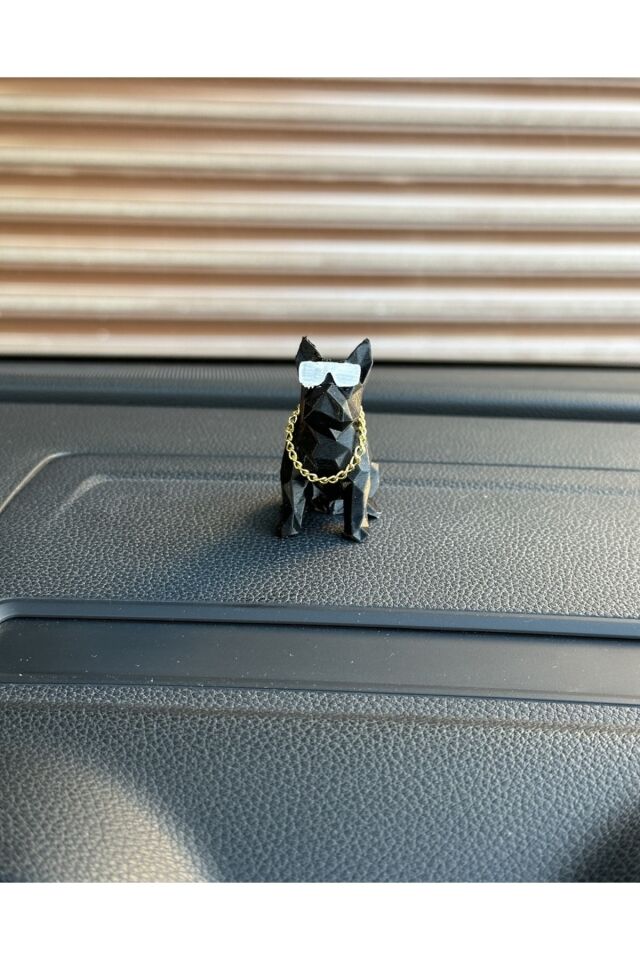 Altın zincirli pitbull torpido aksesuarı (SİYAH )