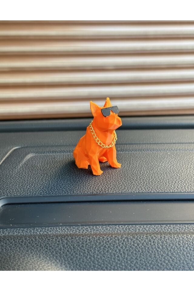 Altın zincirli pitbull torpido aksesuarı (TURUNCU )