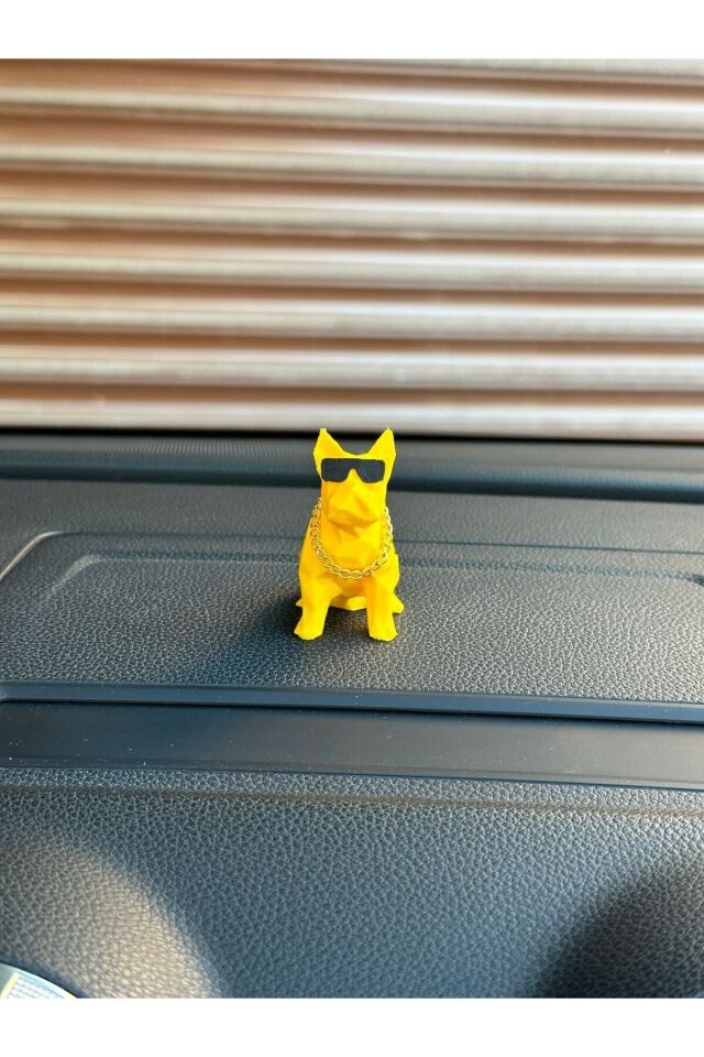 Altın zincirli pitbull torpido aksesuarı (SARI)