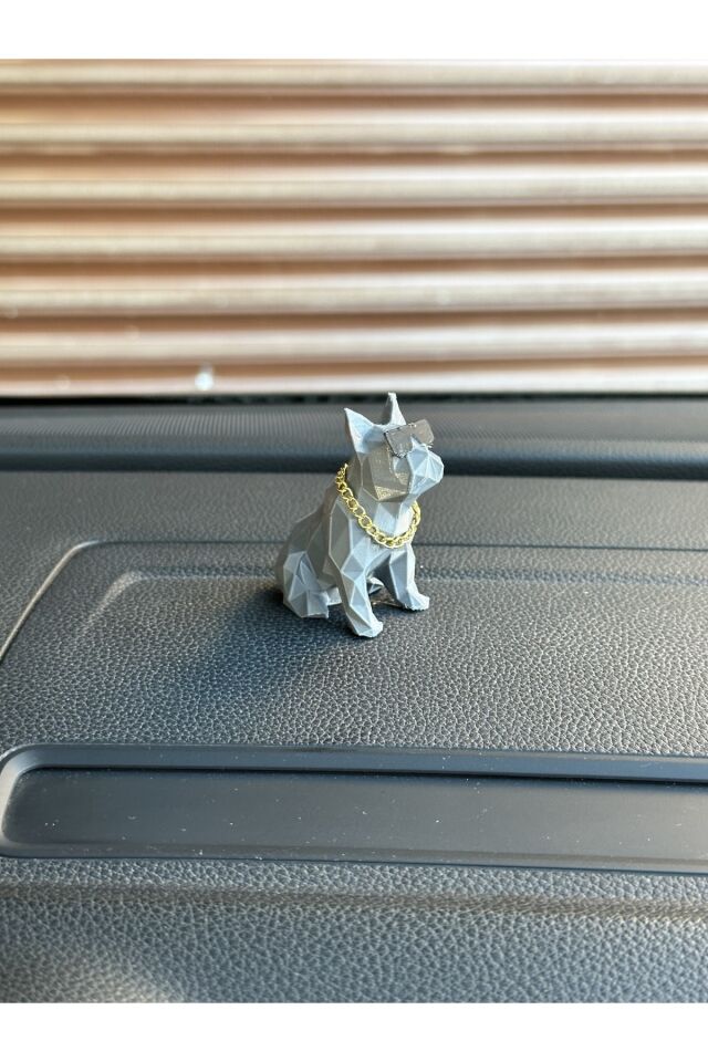 Altın zincirli pitbull torpido aksesuarı (GRİ)