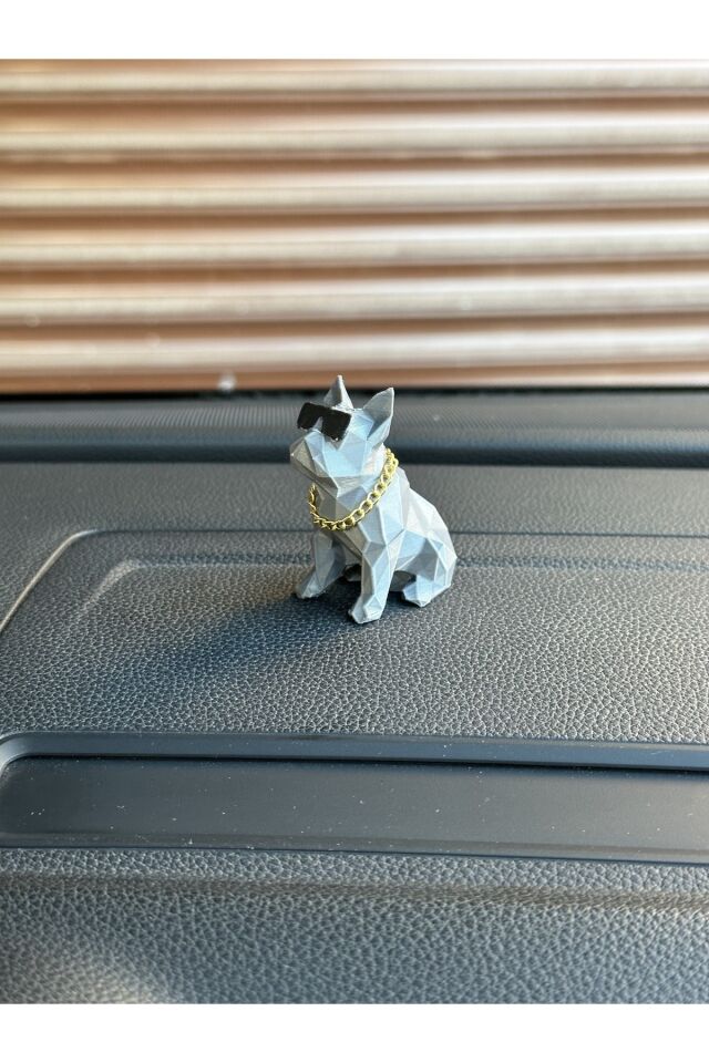 Altın zincirli pitbull torpido aksesuarı (GRİ)