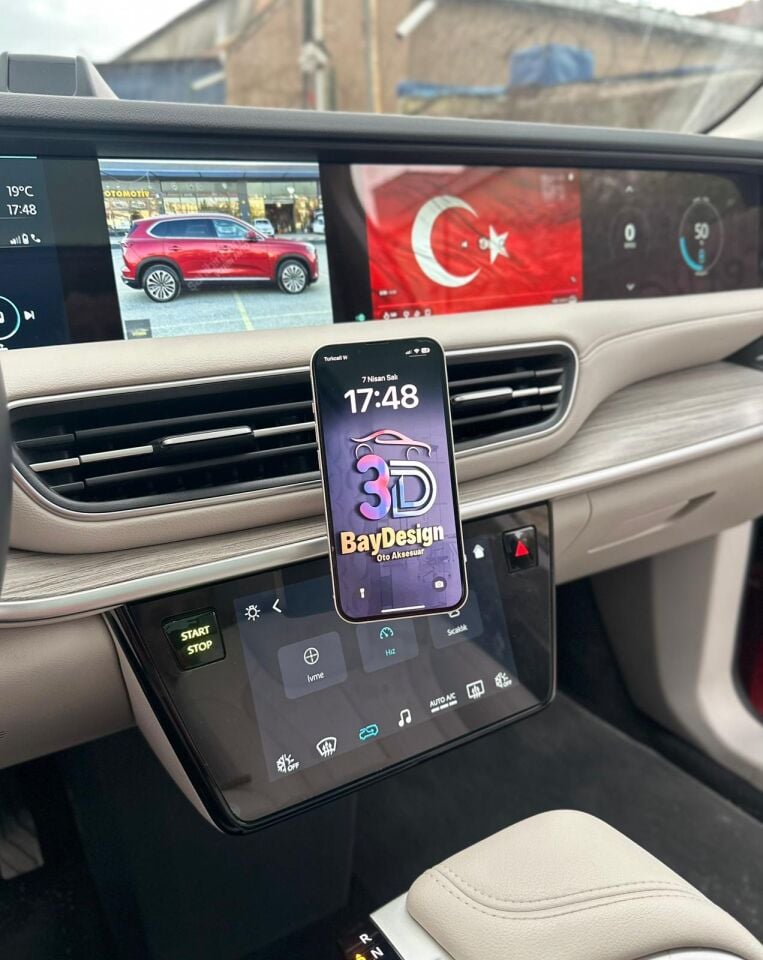 Togg T10X ve T10F Uyumlu Manyetik Telefon Tutucu (2025 sonrası İçin)