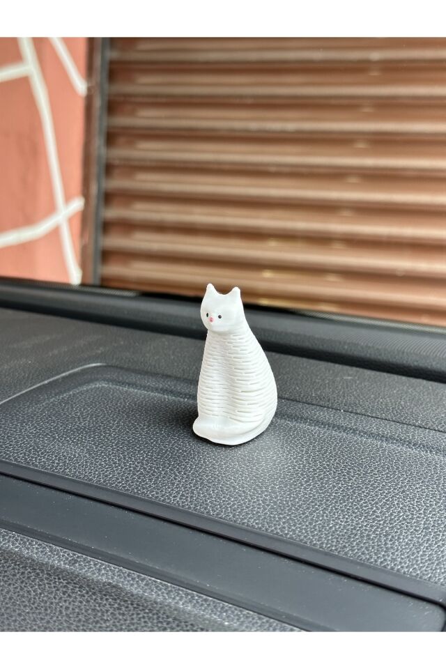 Yeni Trend Sallanan Kedi Torpido Aksesuarı (beyaz)