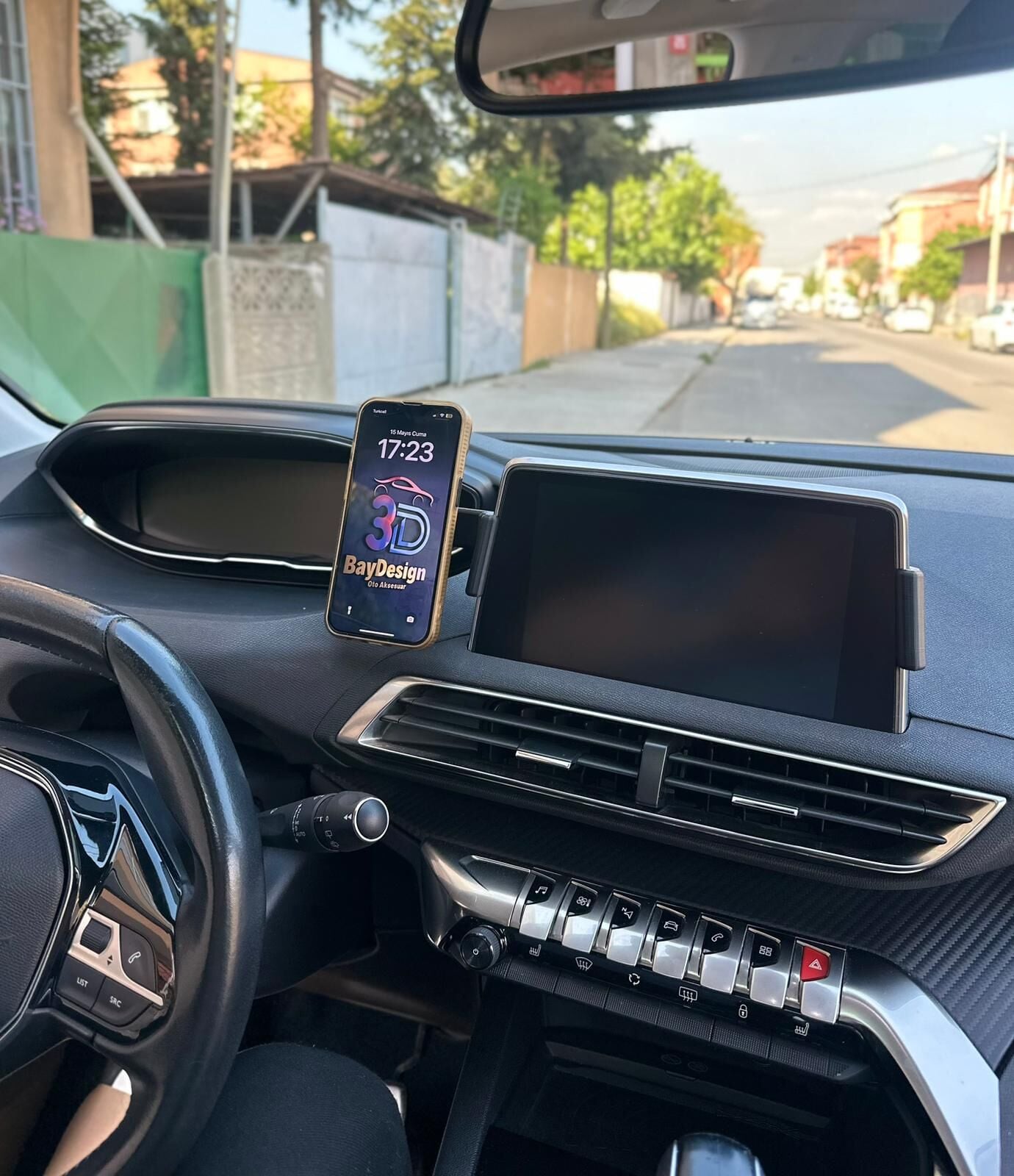Peugeot 3008-5008 Ekrana Geçme 2016-2023 Magsafe Telefon Tutucu (Düz Ekranlı Gt Modele Uymaz)