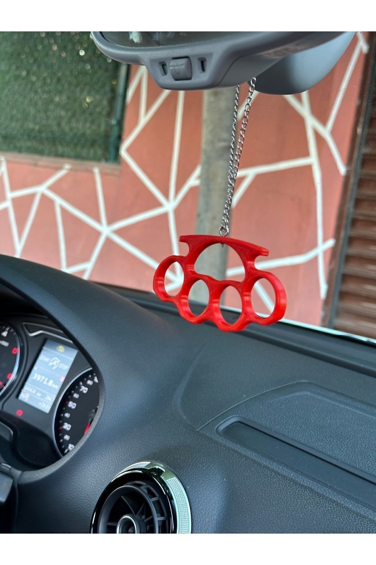 Musta Dikiz Ayna Süsü Kırmızı