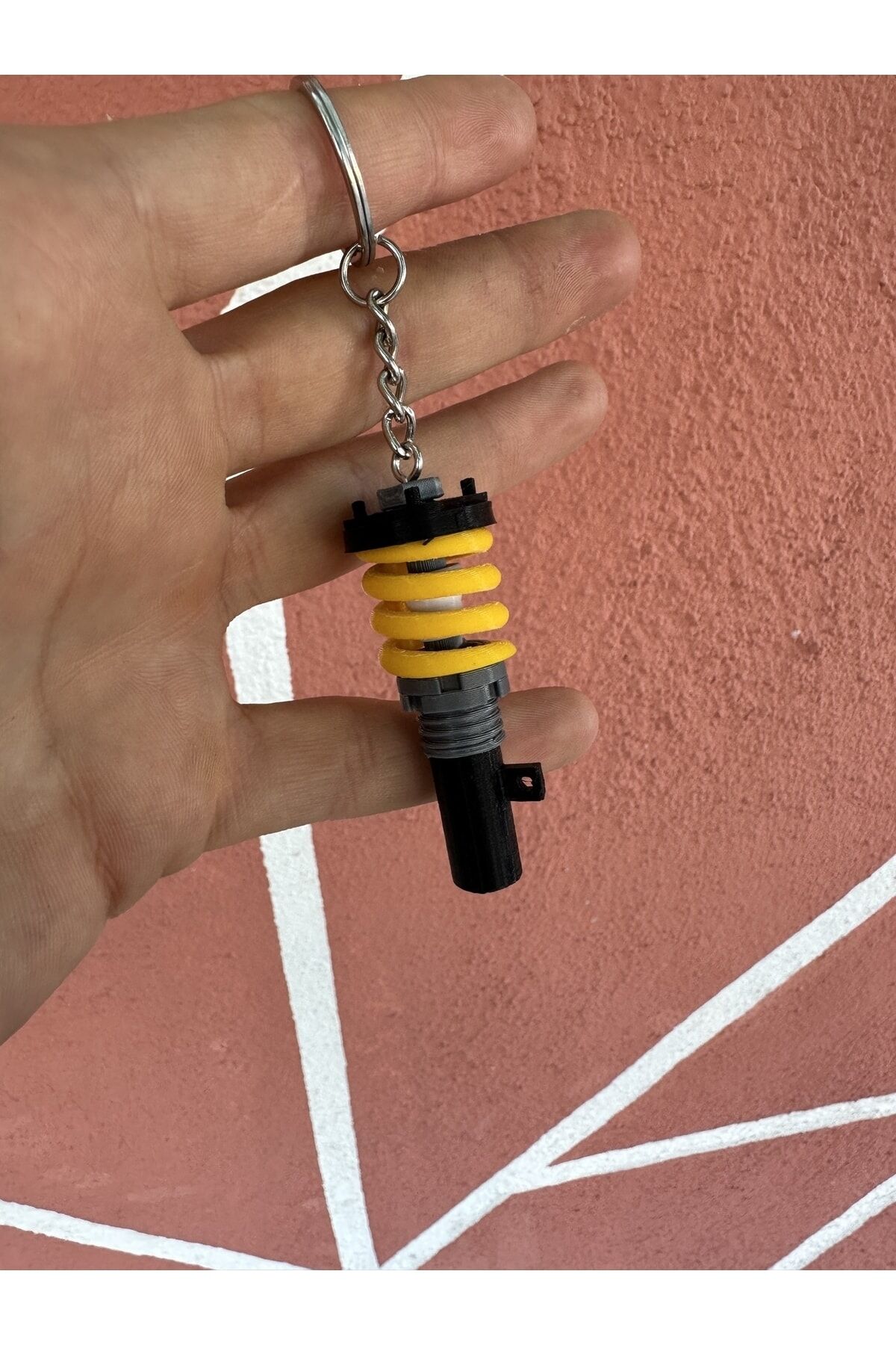 Coil Over Anahtarlık (siyah Sarı)