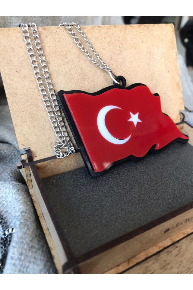 Pleksi Türk Bayrağı Dikiz Ayna Süsü Aksesuar