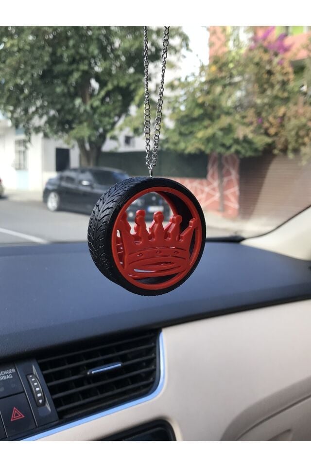 Kral Taç’ı Lastik Içi Ayna Süsü(kırmızı)