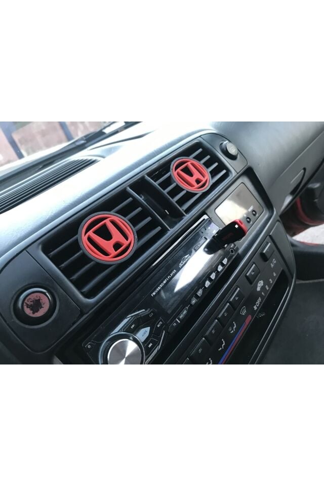 1996-2001 Honda Civic Amlemli Kalorifer Izgarası (kırmızı)