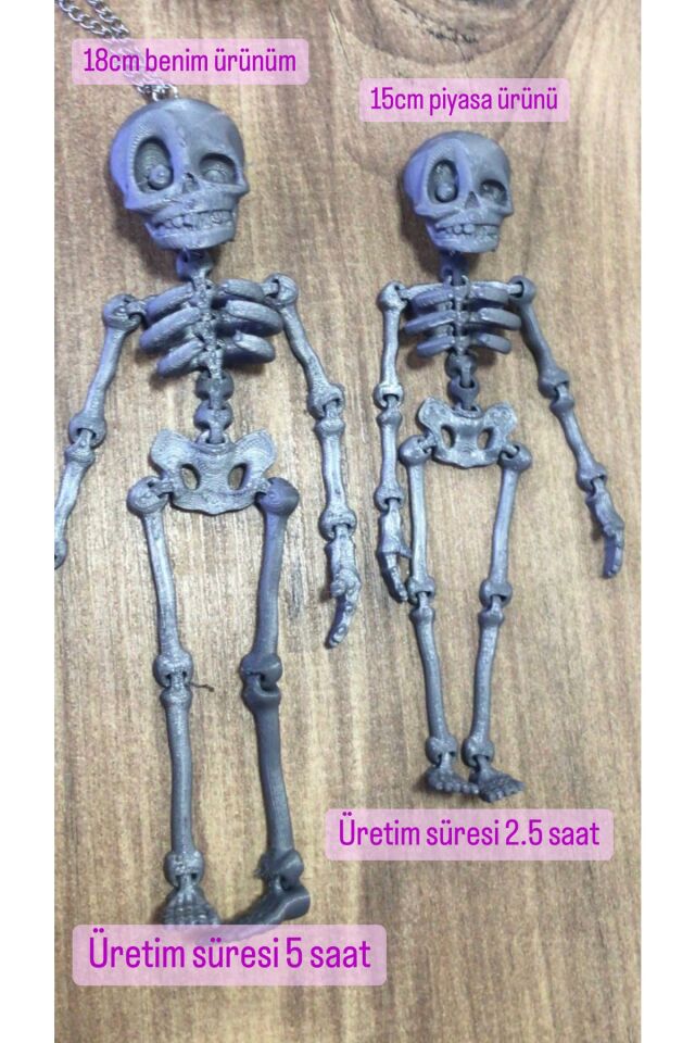 18 Cm Iskelet Ayna Süsü (mavi)