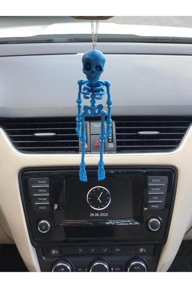 18 Cm Iskelet Ayna Süsü (mavi)