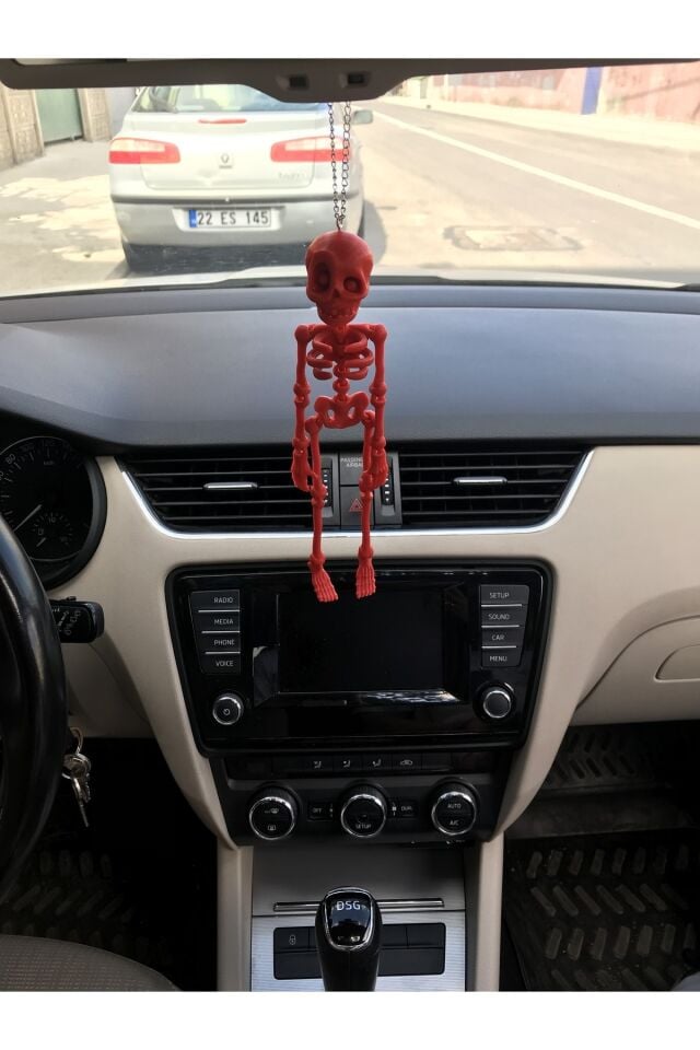 18 Cm Iskelet Ayna Süsü (KIRMIZI)
