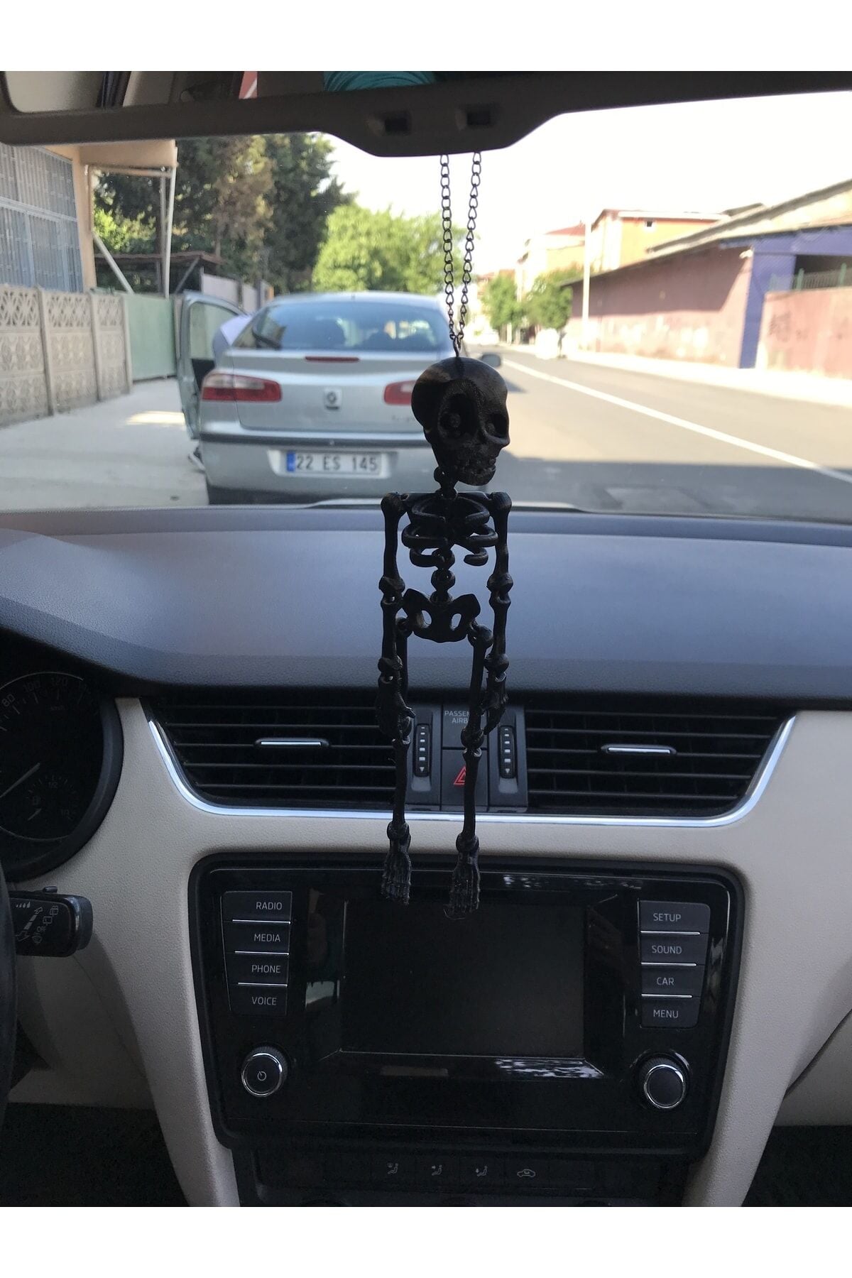 15 Cm Iskelet Ayna Süsü (SİYAH)