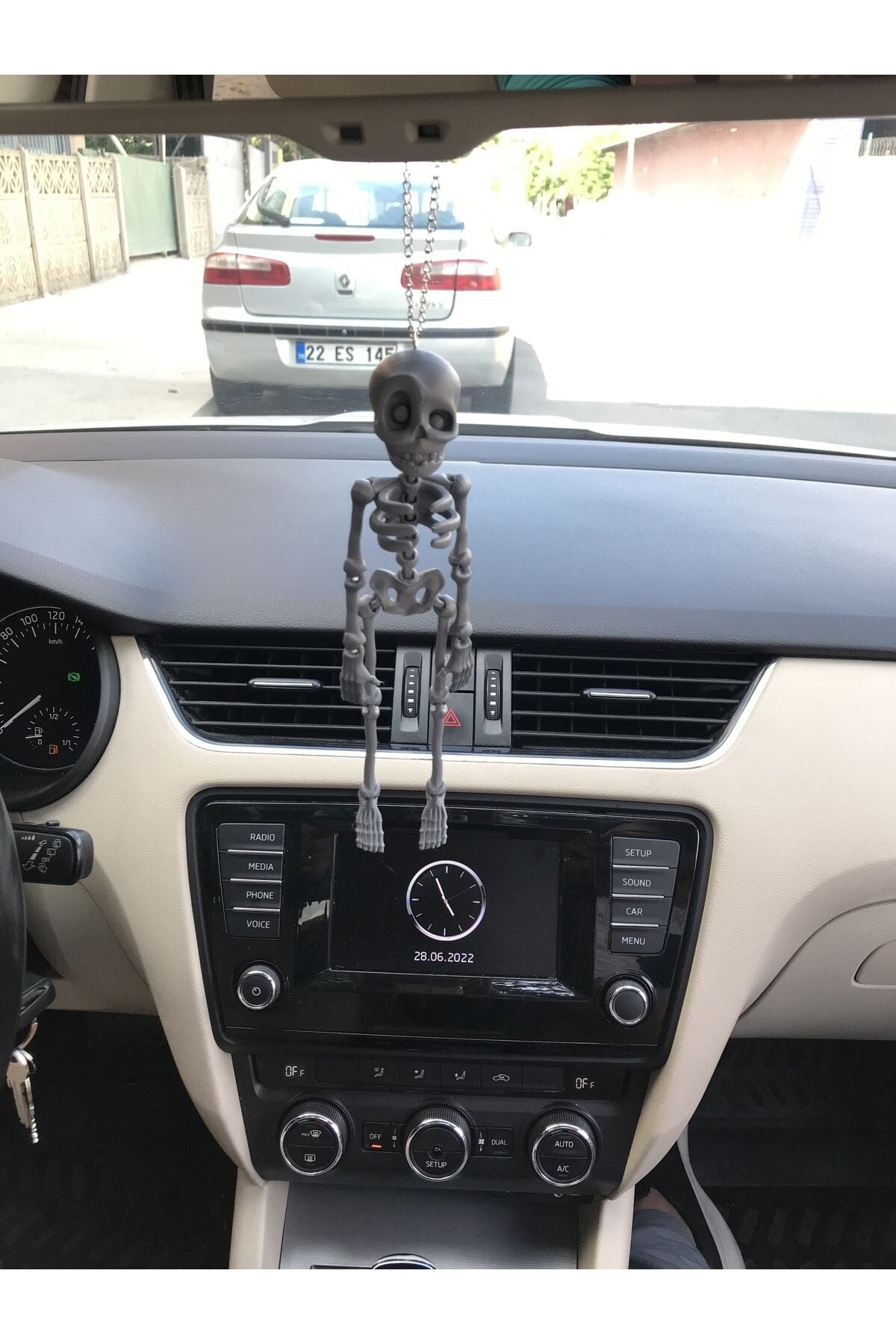 18 Cm Iskelet Ayna Süsü (gri)