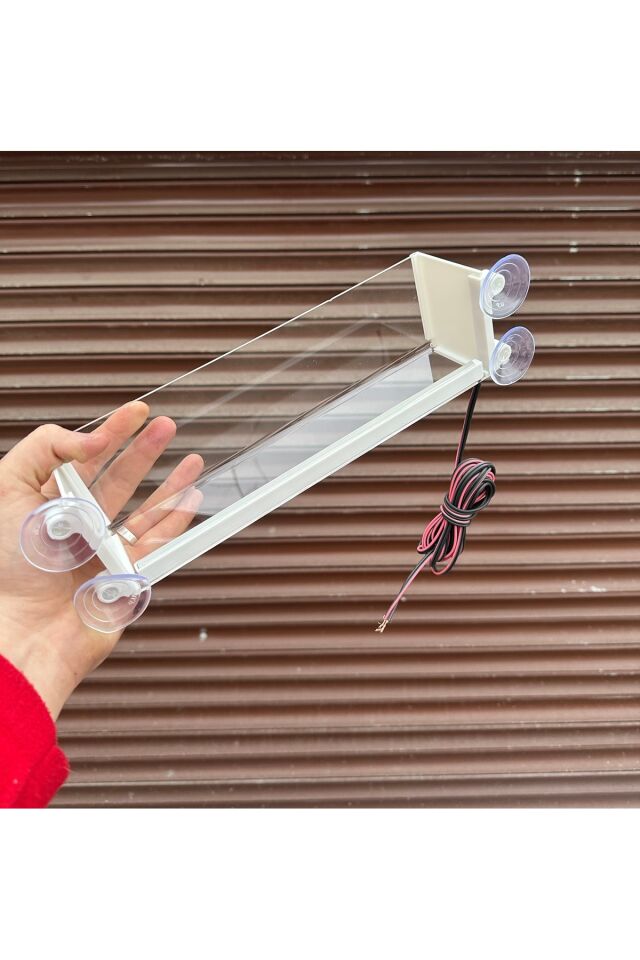 Işıklı (Neon led) Araç İçi Vantuzlu Dekor İçecek Stantı Beyaz