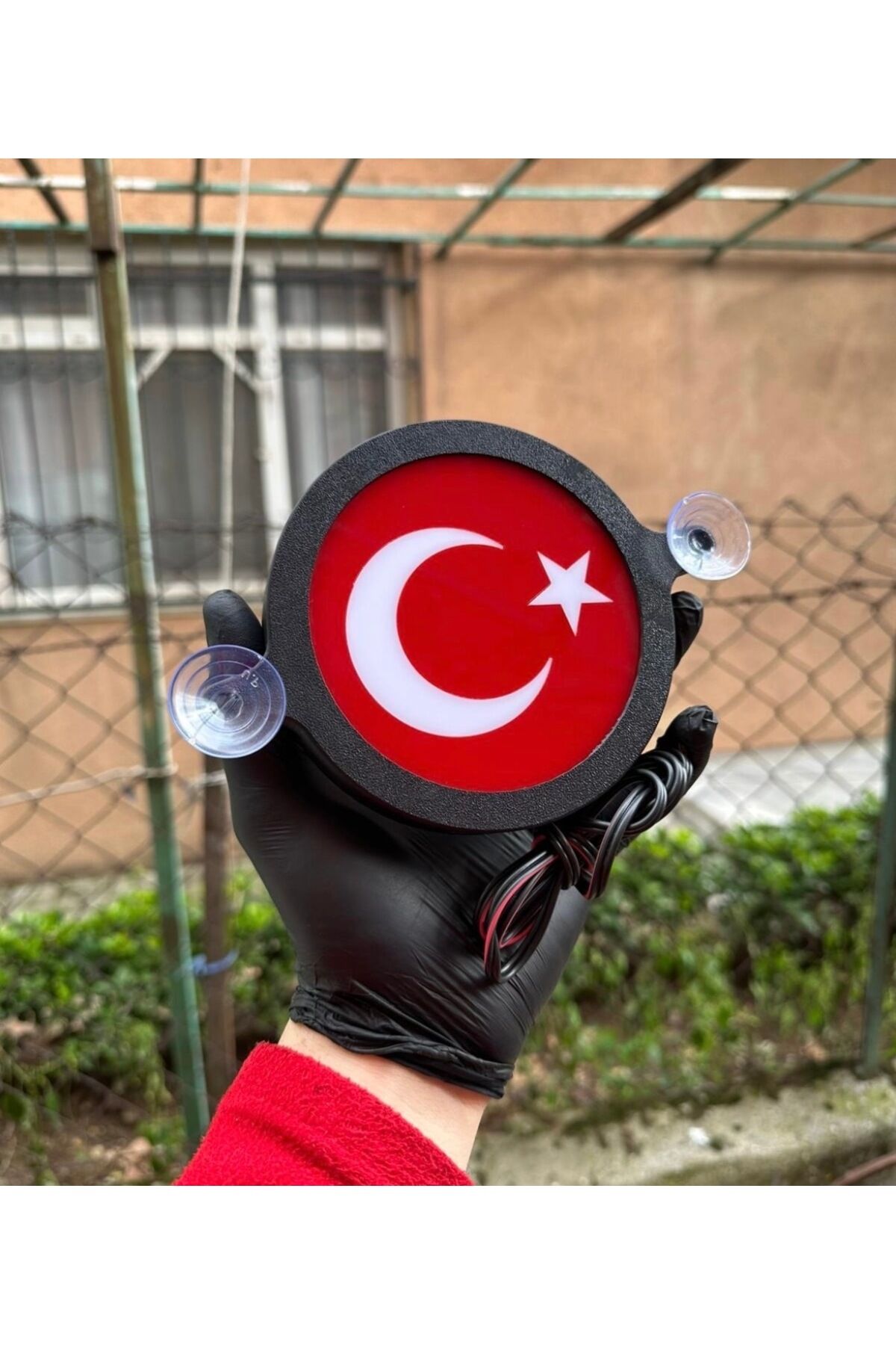 Işıklı Türk bayrağı Vantuzlu