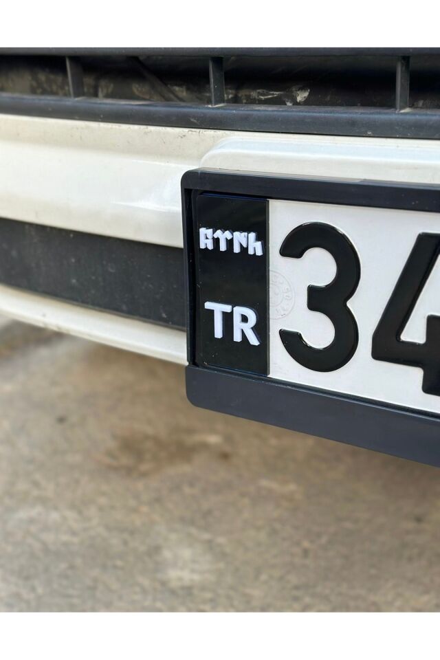 Göktürk Pleksi Plaka Tr 2 Adet (Siyah Beyaz)