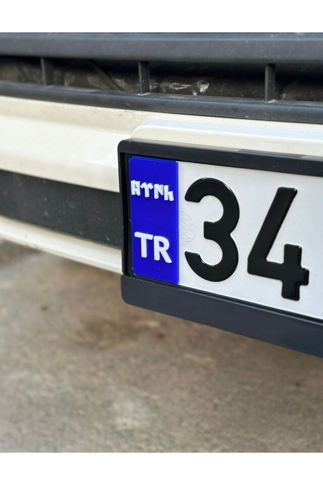 Göktürk Pleksi Plaka Tr 2 Adet (Mavi Beyaz)